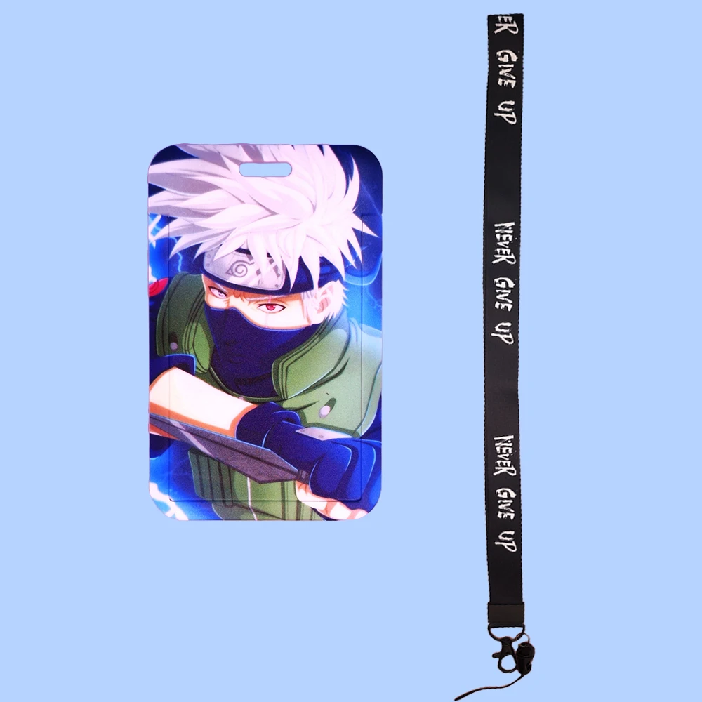 Anime Naruto Lanyard Realism Card Holder Case Necklace Keychains Accessories Id Bus Cover Card Set Sleeves Halloween Gift