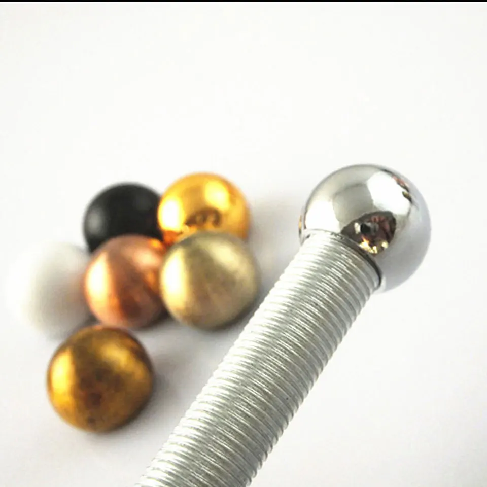 3 pezzi M10 filettatura interna dado a testa tonda 18mm argento oro nero bianco dado a sfera rotondo in metallo decorativo