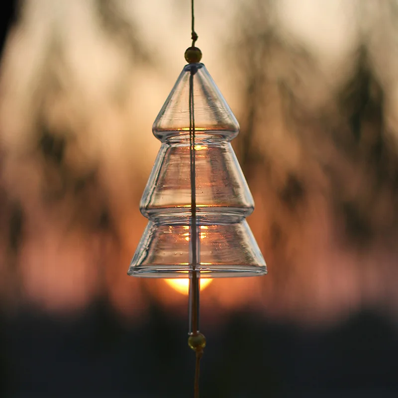 Transparent Glass Wind Chime DIY Graffiti Hand-painted Wind Chime Suitable for Outdoor Decoration During The Spring Festival