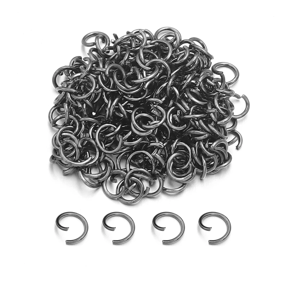 50-200 Stück 4/5/6/7/8/10/12/14mm Metall-Sprengringe, offene Ringe, einzelne Schlaufen, Verbinder für die Schmuckherstellung, DIY Halskette, Armband – Detail 9