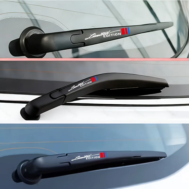 2Pcs Sports Badges Vinyl Car Windshield Wiper Stickers For Car Wiper Side Mirror  Door Handle Accessories Decals