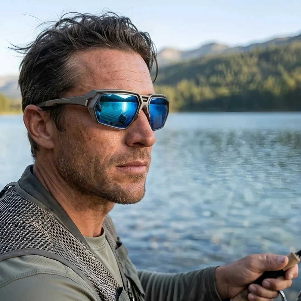 Beliebte quadratische polarisierte Sonnenbrille, UV-Schutz, Sportbrille, Herren, Damen, UV400-Brille, Geschenk für Familie und Freunde – Detail 5