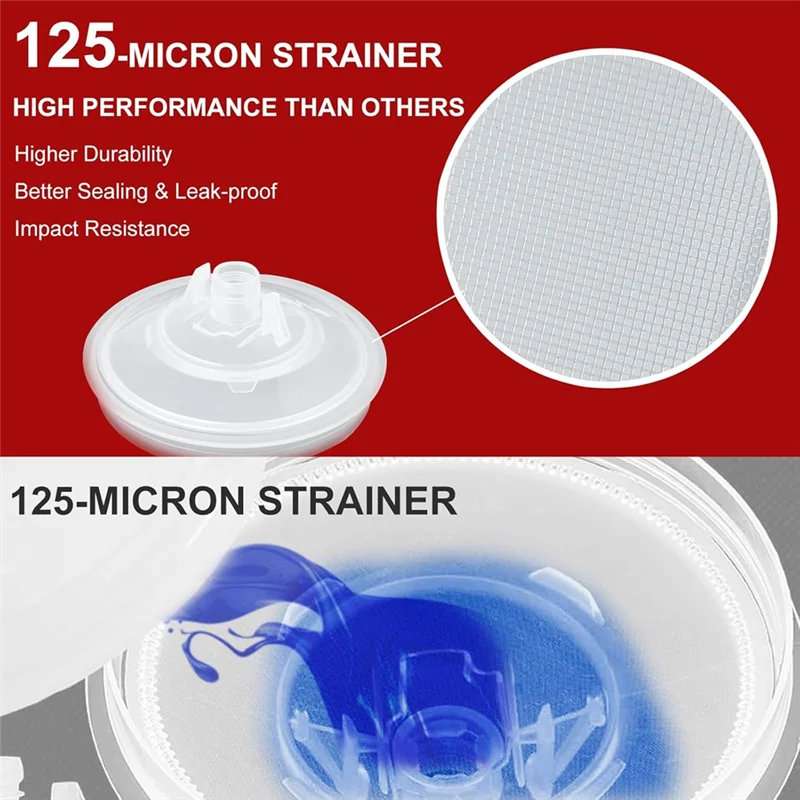 

AT19-чашки для краски для автомобильной краски HVLP, чашки для смешивания краски, комплект 20 унций (600 мл), с стопорным кольцом, адаптером, мешалкой для краски