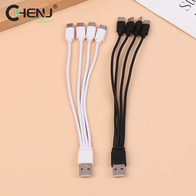 4 In 1 USB C Charger Cable 4 Ports USB Splitter Charging Cable Type C Connector For Cellphones Smartphone Tablet