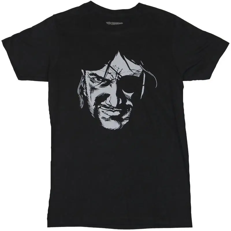 The Walking Dead Detailed Face Long Hair Graphic T-Shirt