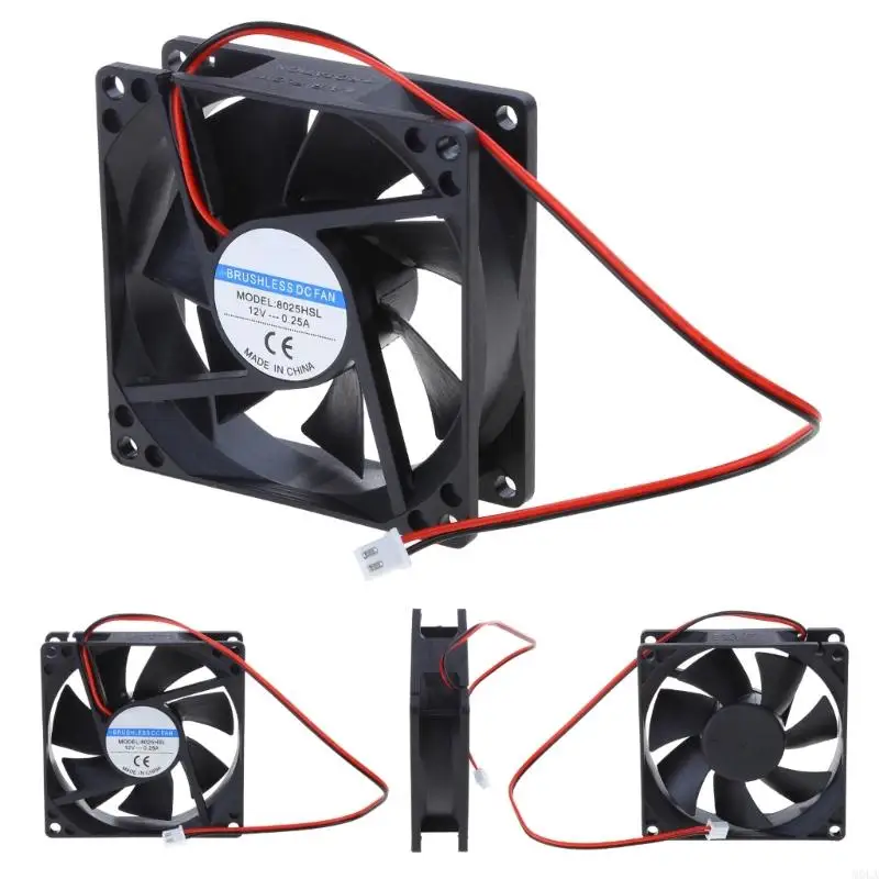 

CPU Cooling Fans for DC 12V 2Pin USB Connector PC Heatsink Exhaust Cooling Fan for DC Brushless Quiet for PC Computer