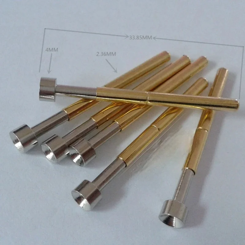50 pçs robe P156-A agulha de teste 34mm sonda dividida 4mm grande cabeça côncava dedal agulha de teste agulha de mola