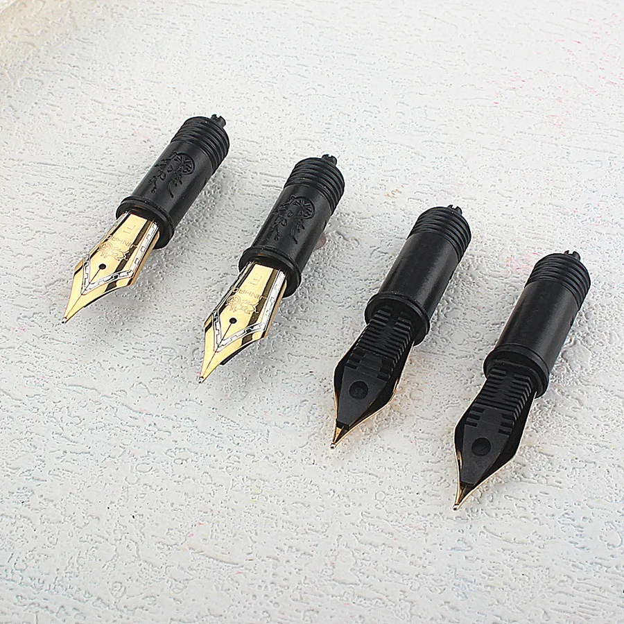 

2шт Jinhao # 100 перо для перьевой ручки, замененное металлическое перо для Jinhao EF/F/M, золотой