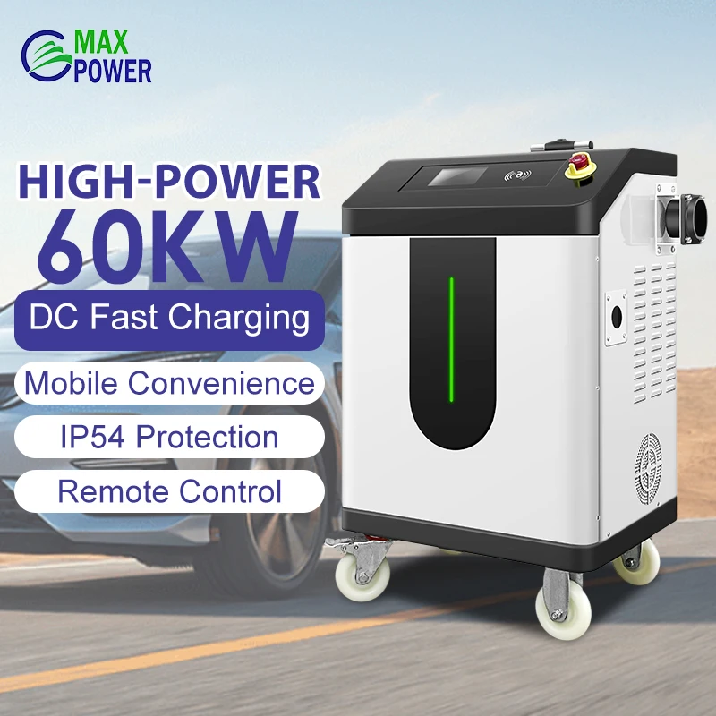 Manufacturers Direct Sale Portable EV Charger 60kW CCS2 Trolley Mobile DC EV Charging Station