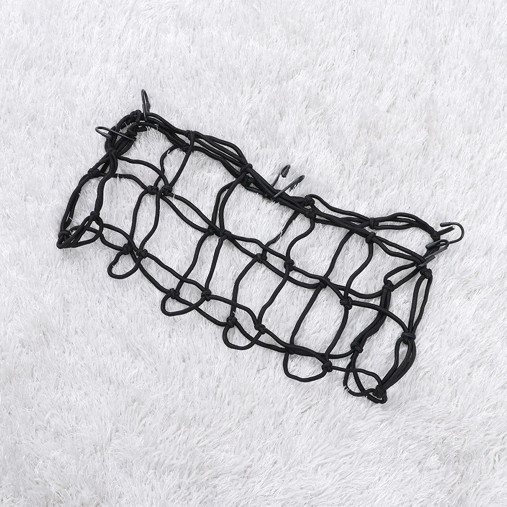 

3Pcs Bike Luggage Net Elastic Thick Rubber Cargo Net Hook Rack Storage Mesh Pocket for Motorbike Electric Bike Car Storage