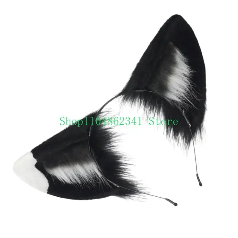 Accessori per costumi da gatto Pellicce finte Volpi Coda e orecchie Set di fasce per animali Costume cosplay di Halloween per donne Uomini Regali