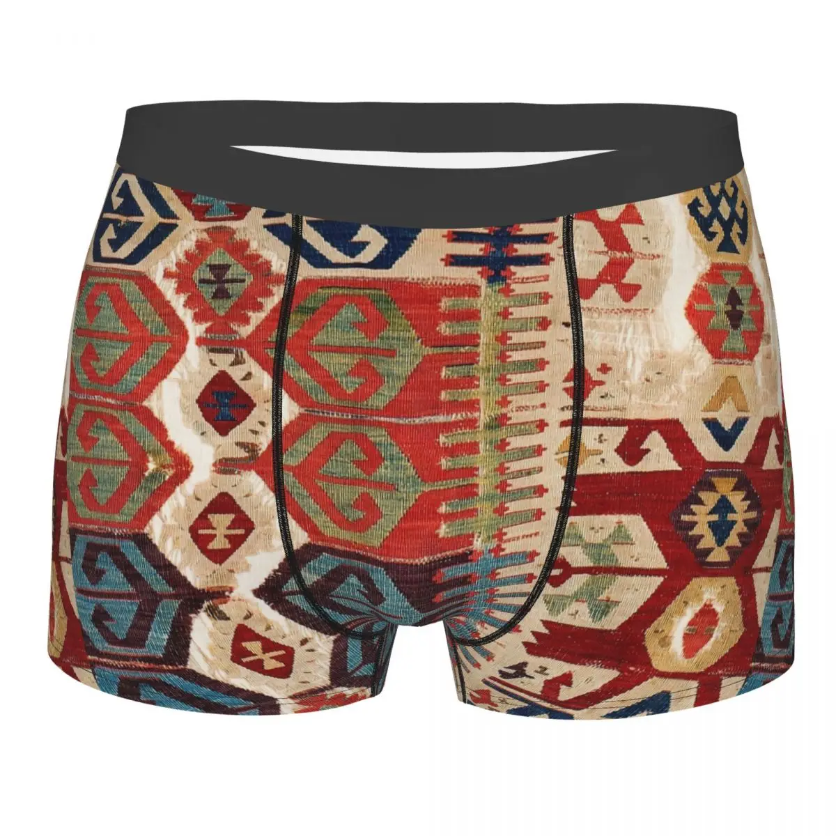 

Men's Boxer Briefs Shorts Panties Aksaray Tribal Antique Turkish Kilim Underwear Bohemian Vintage Persian Tribal Underpants