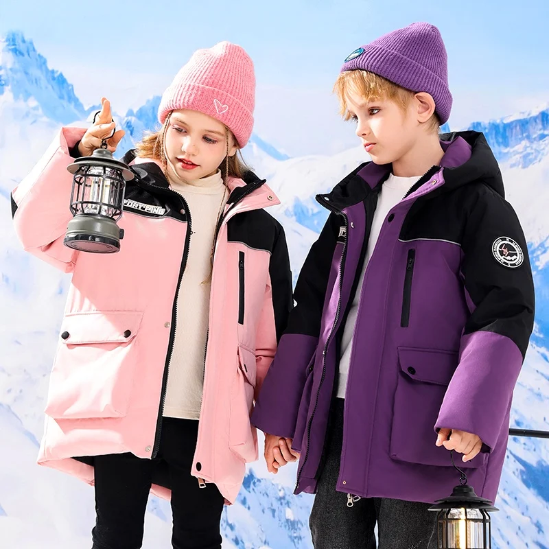 OLEKID -30 Degree Winter Children Down Jacket Waterproof Thick Warm Teenage Girl Down Jacket 5-14 Years Kids Parka Outwear Coat