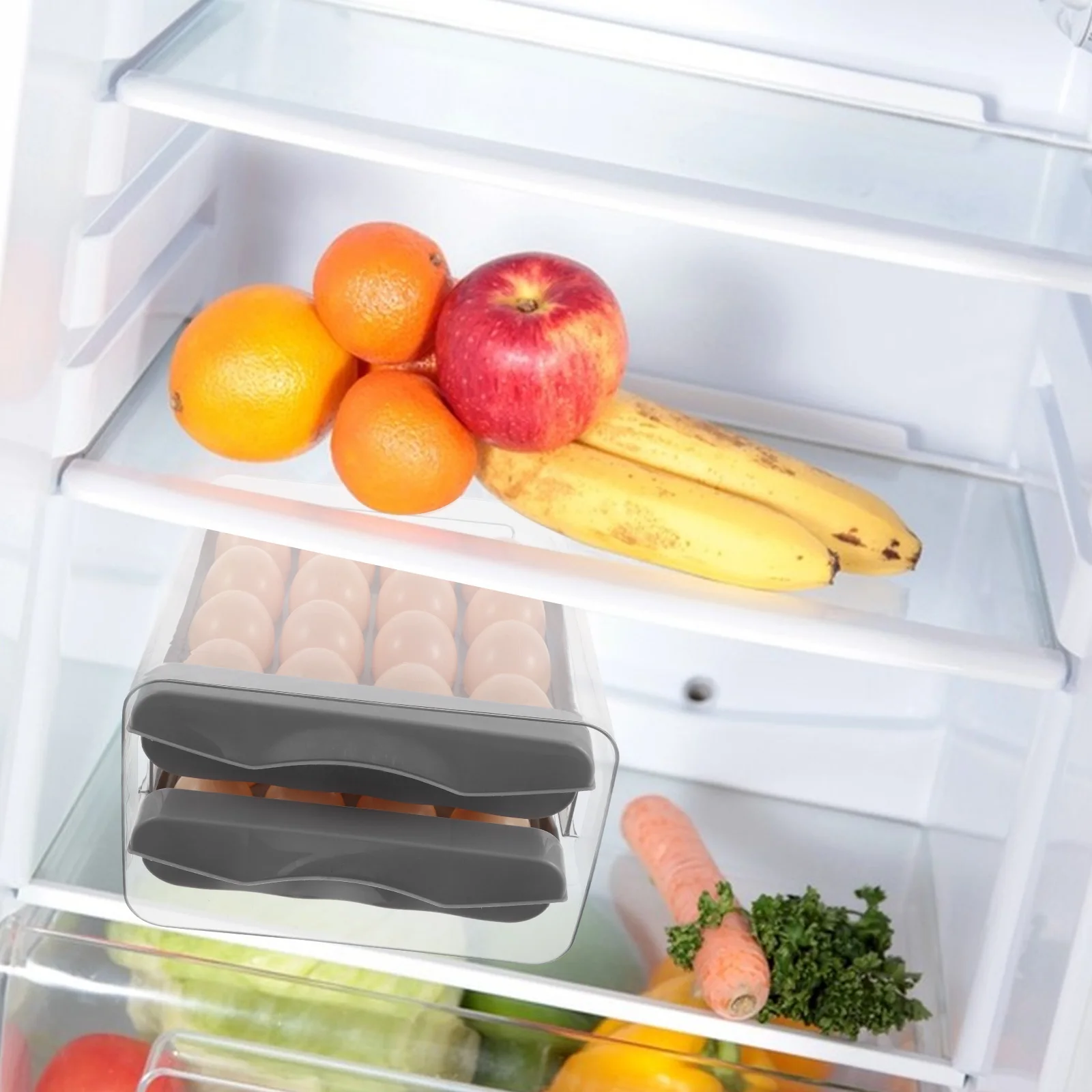 

Egg Storage Box Rack Organizer Tray Counter Holder for Refrigerator The Pet Fridge