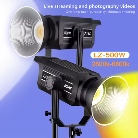 LATZZ 500W Luce di riempimento per fotografia 2800k-6800k Uscita continua COB LED Luce video da studio per streaming e riprese dal vivo