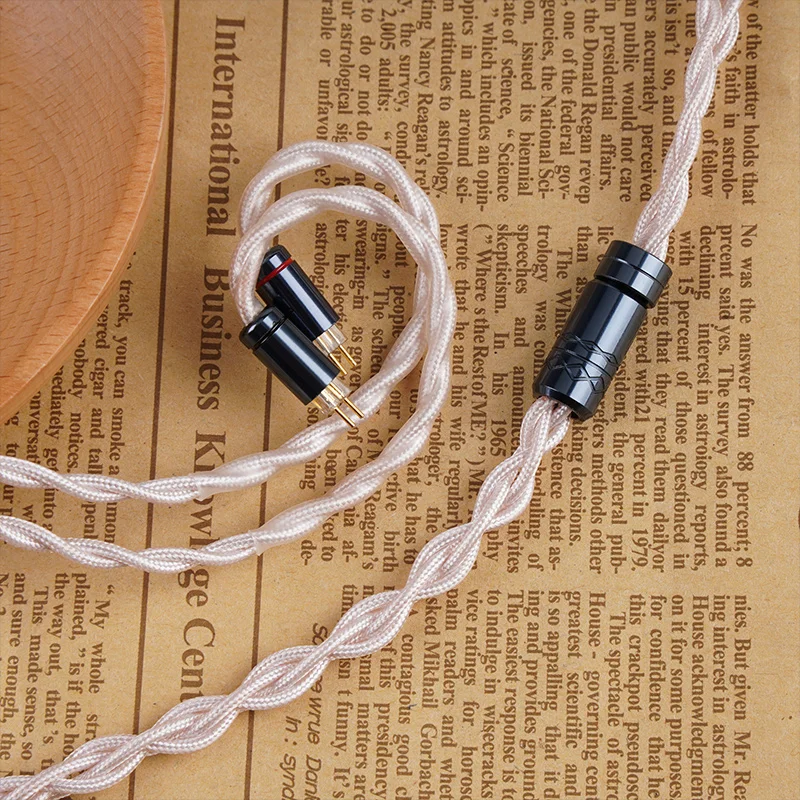 NICEHCK SnowAg 4N Pure Silver HiFi Earphone IEM Cable 3.5/2.5/4.4mm MMCX/2Pin for Monarch MK4 Top Pro Horizon Explorer