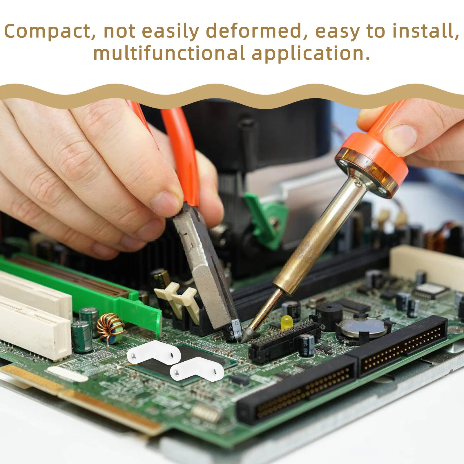 20개 플라스틱 L 브래킷 화이트 색상 선반 캐비닛 지지대 L자형 직각 브레이스 선반 코너 브래킷 절연 PCB 스페이서