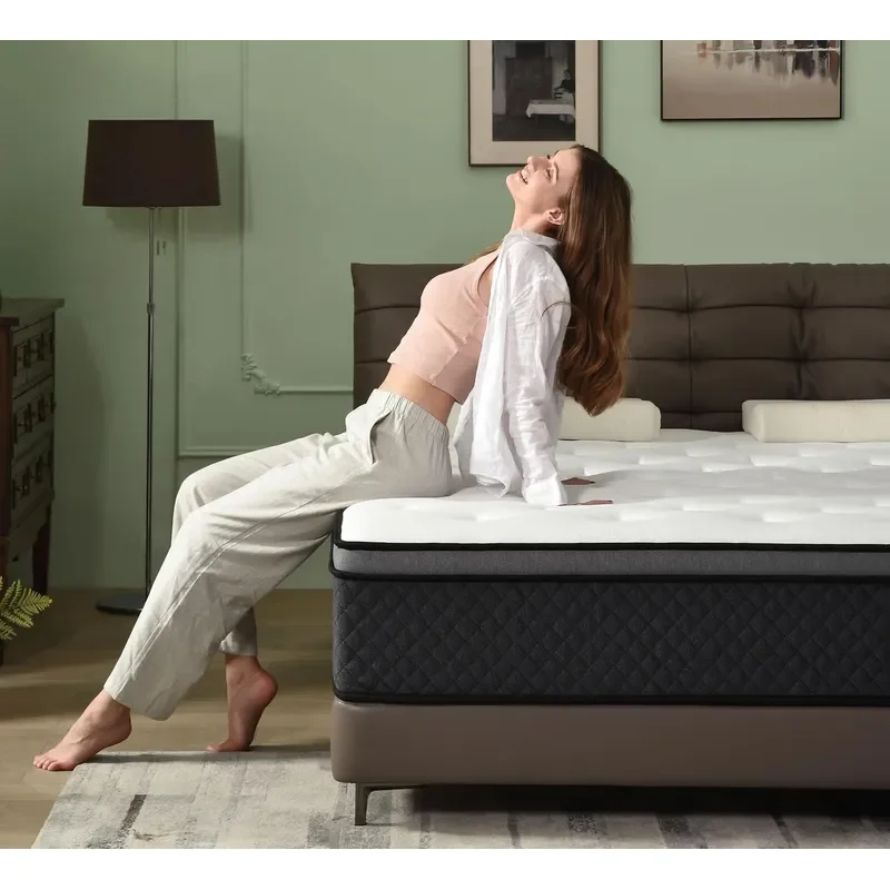 Twin Mattress 12 Inch Hybrid Twin Mattress in a Box Gel Memory Foam with Individually Wrapped Pocket Springs Medium Firm