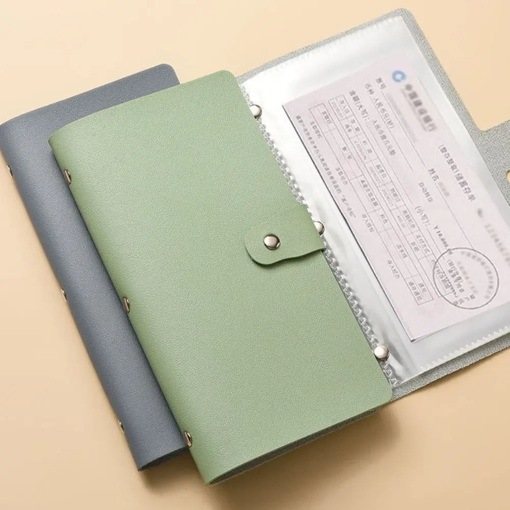 Fun Money Savings Challenge Binder PU Easy Savings Challenges Book Solid Color Leather Cash Budget Notebook Money Notebook