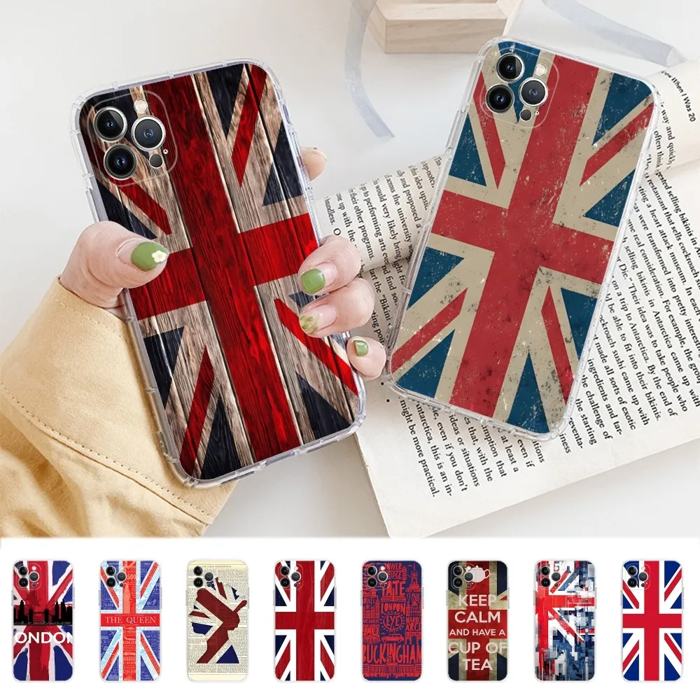 

TOPLBPCS England British Uk Flag Phone Case For IPhone 16 15 14 11 12 13 Mini Pro XS Max Cover 6 7 8 Plus X