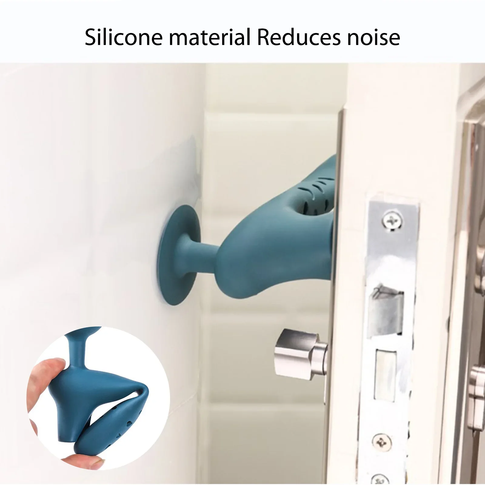 Silicone Door Handle Protector Cover Anti Collision Static Door Handle Knob Cover Baby Home Safety Decor Rubber Static Door