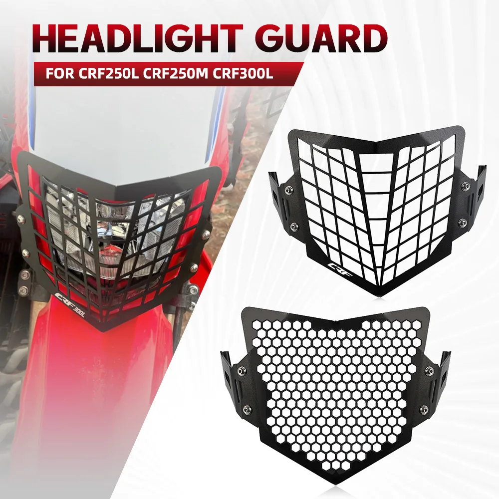 

For Honda CRF250L CRF250M CRF300L /ABS Front Headlight Grille Guard Cover Protector Decorative headlamp Net CFR 300L/200L/250M