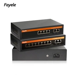 보안 IP 카메라용 CCTV POE 스위치, 표준 48V, 4CH, 6 포트, 65W, 8CH, 10 포트, 120W, 100Mbps, IEEE 802.3 af/at POE 전원 공급 장치