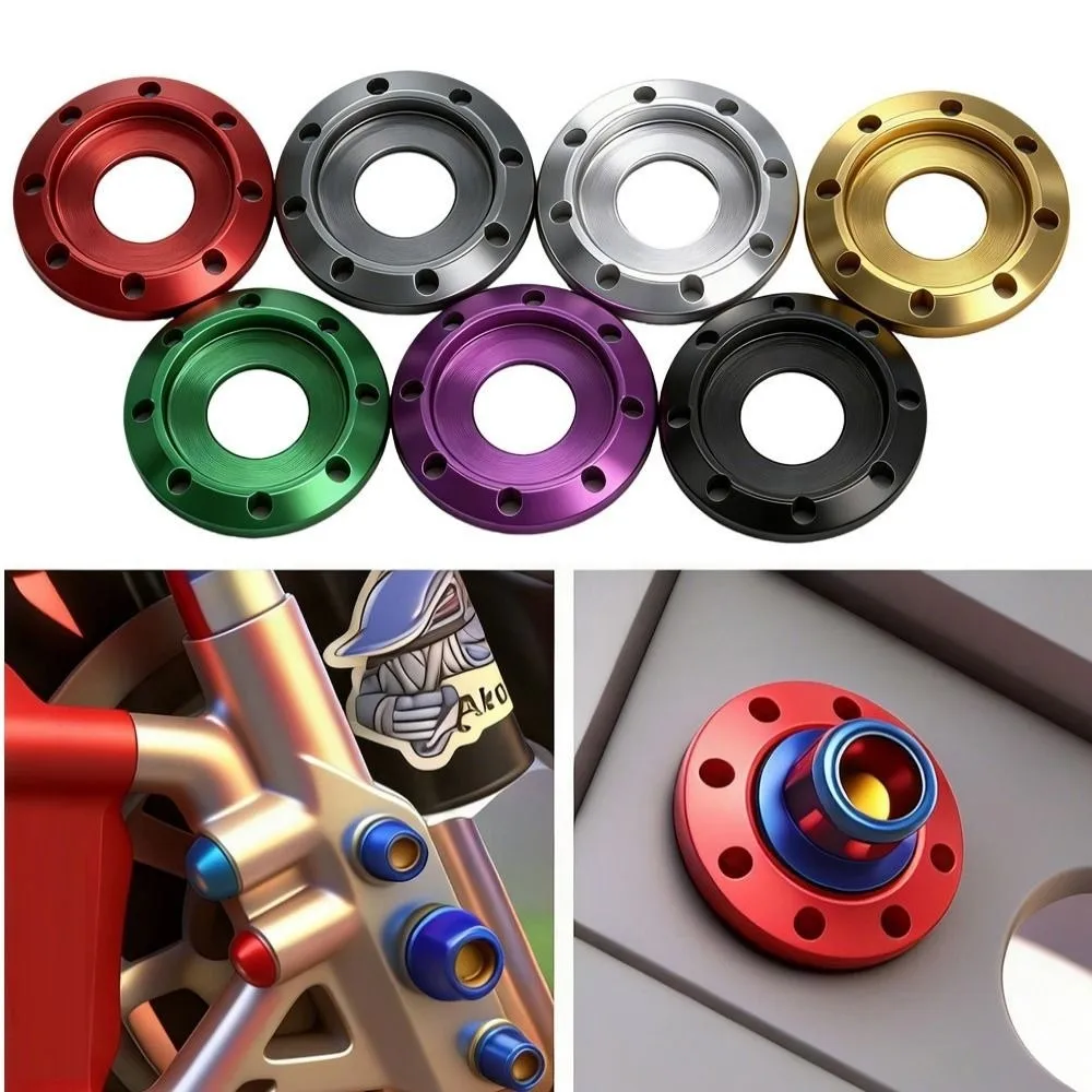 5pcs M8 Motorcycle Screw Washer Nut Aluminum Alloy 9 Colors Electric Scooter Modification Accessories
