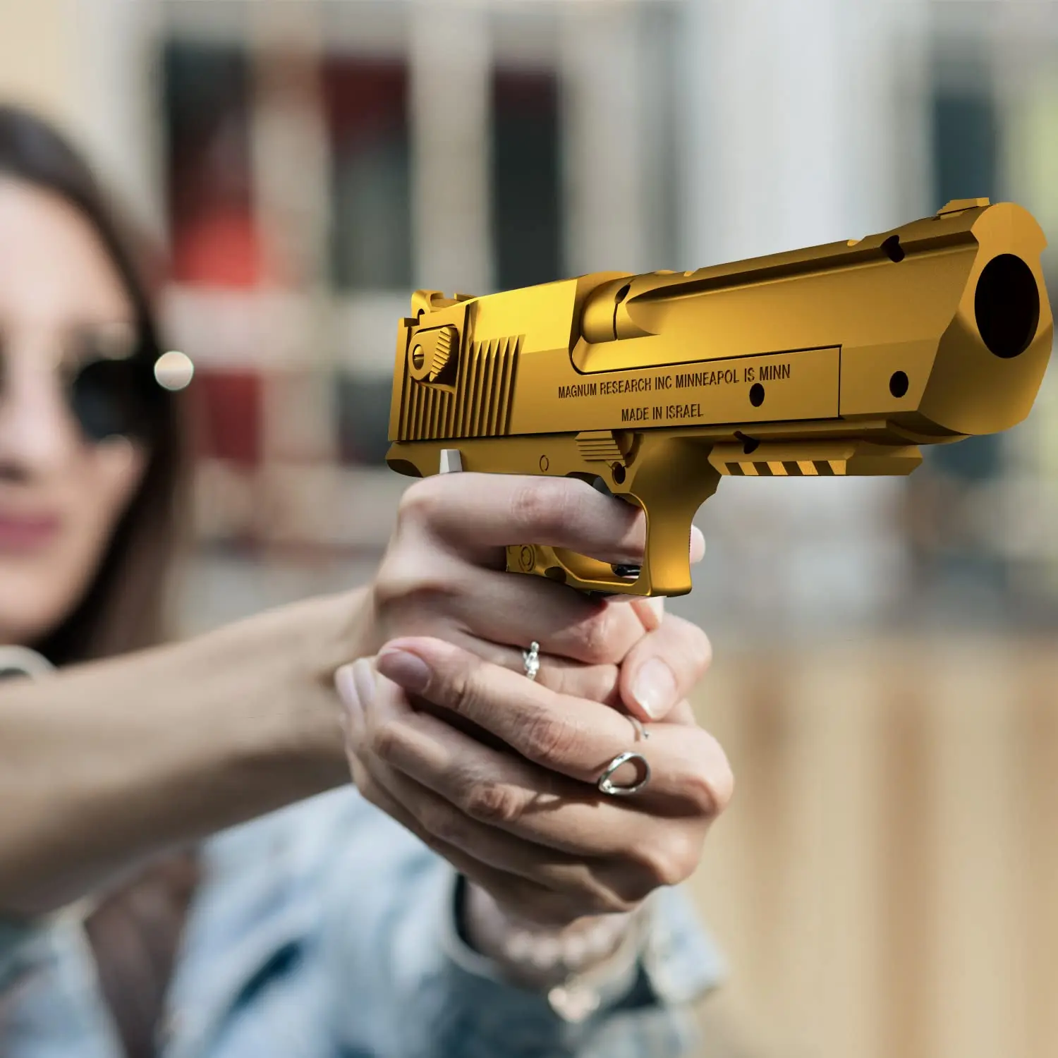 2024. Pistola de juguete para niños, pistola de bala suave de Águila del desierto dorada, M1911, Glock