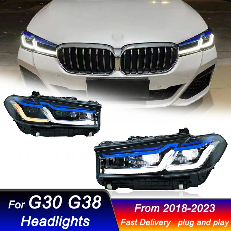 

Car Led Headlights for BMW 5 series G30 G38 2018-2023 new style LED DRL Dynamic Signal Head Lamp Bi Xenon Beam Headlamp Accembly