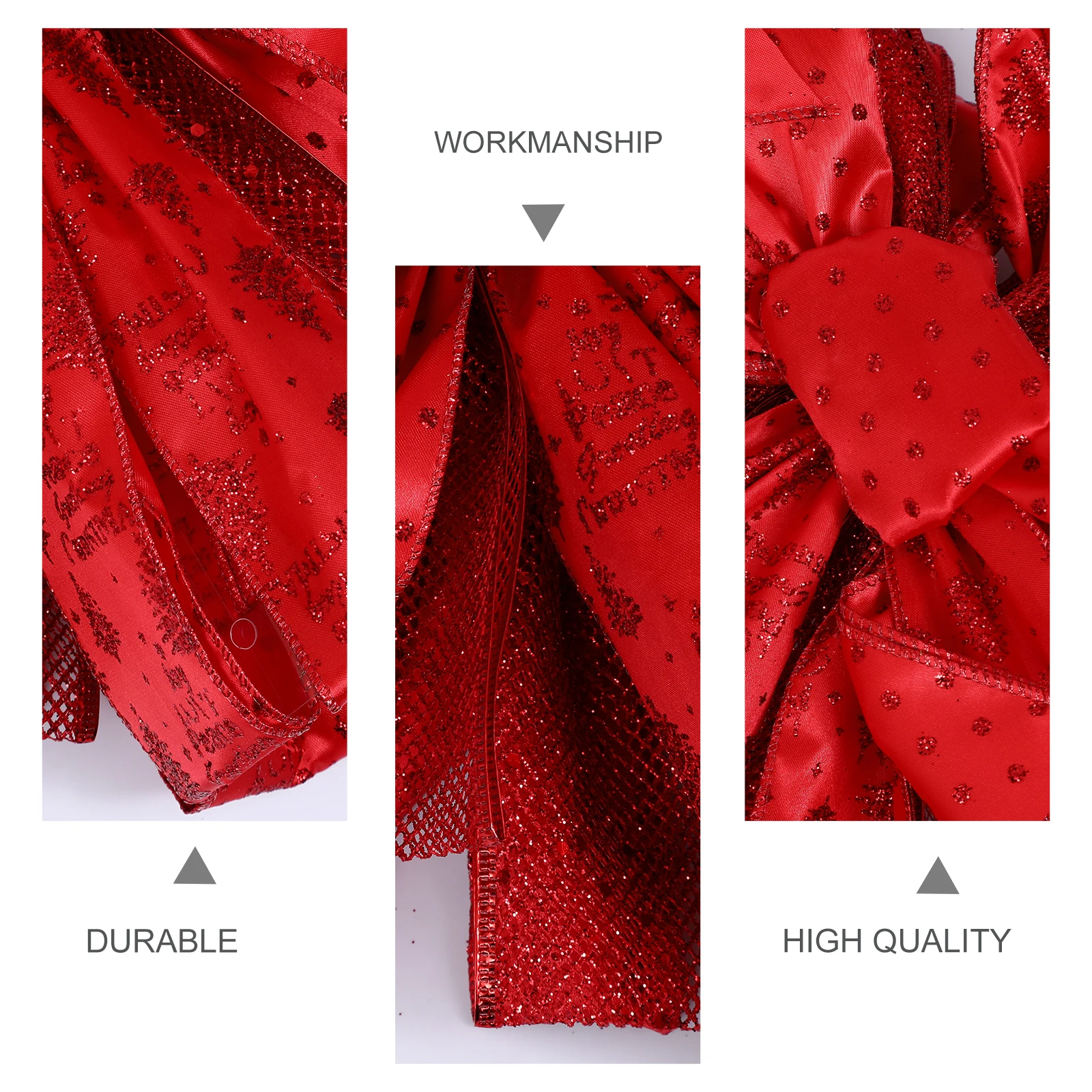 

Christmas Tree Bowknot Decoration Xmas Treetop Adornment Festive nament Treetop Decor Home Party DIY Decorations