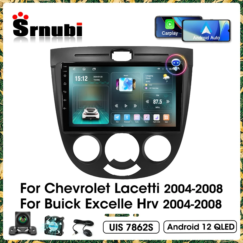 

Srnubi Car Radio Multimedia player 2 din Android 12 8 CORE DSP For Chevrolet Lacetti J200 BUICK Excelle Hrv NO DVD Navi GPS WiFI