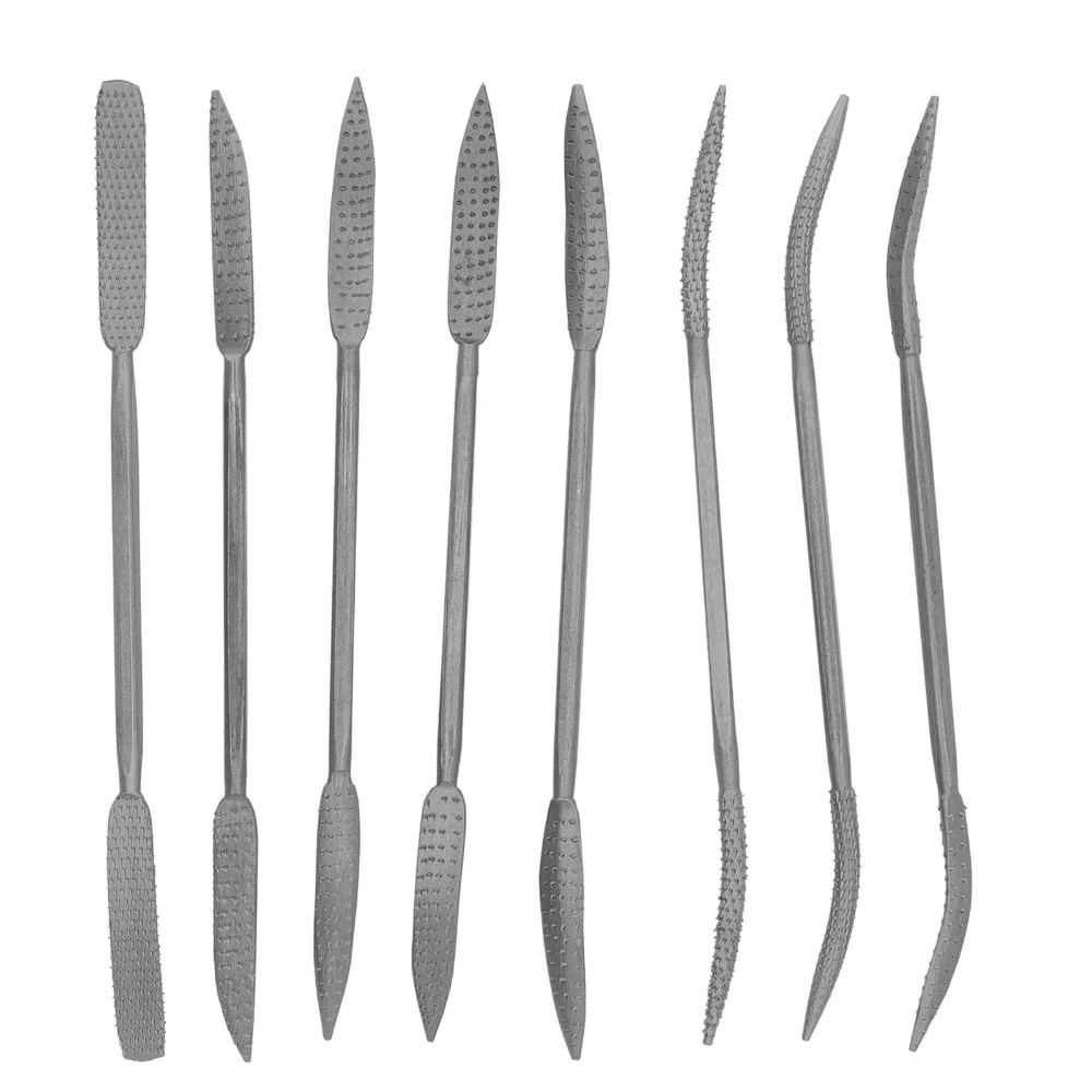 8pcs Durable Double Ended Double Ended Rasp File Heavy Duty Cut Resistant Wood Shaping Tool Riffler Rasp Set For Polishing