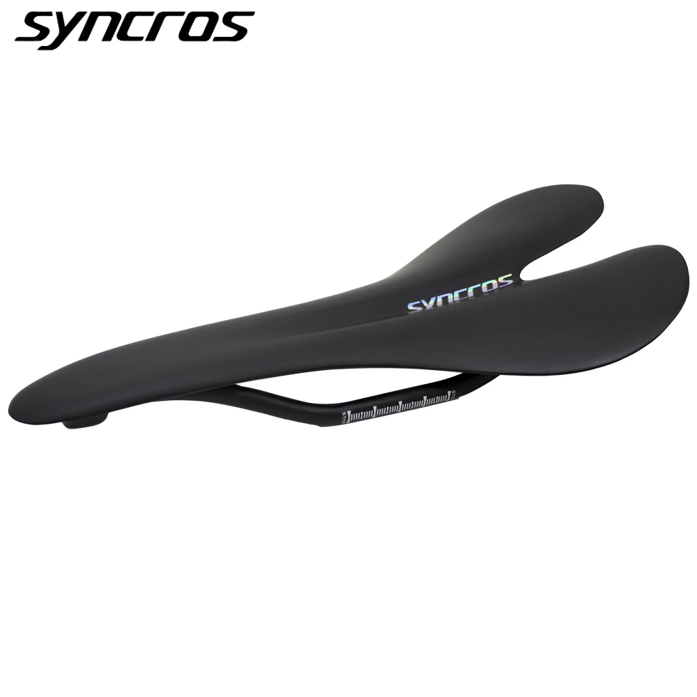 

SYNCROS Carbon Saddle MTB/Road Bicycle Seat, 200x130mm Black Matte with LASER Logo, High Performance Cycling Accessories