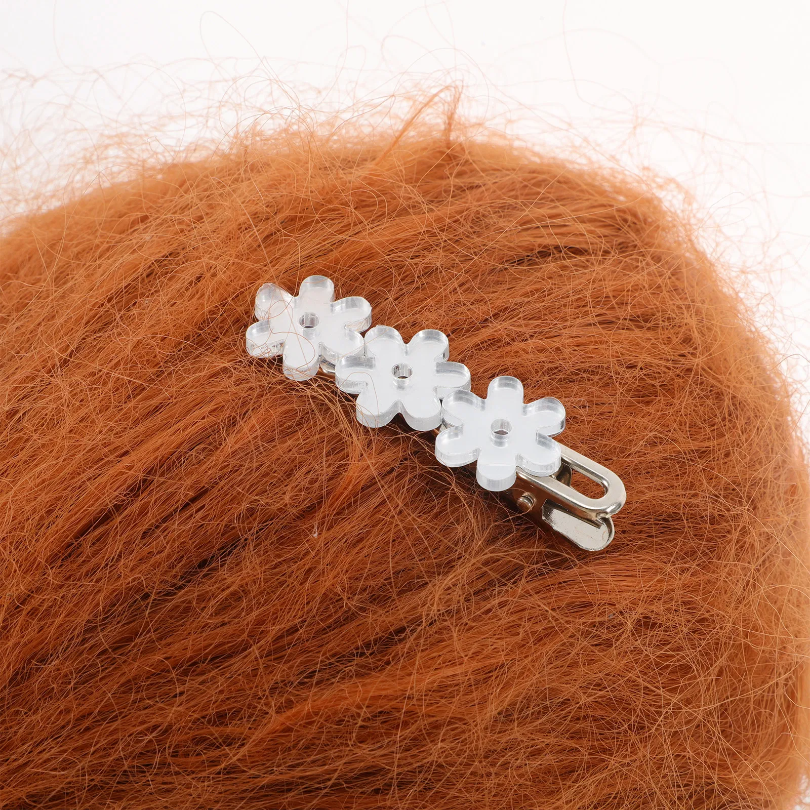 Flower Hair Accessories for Women Mirror Flower Side Clip Elegant Minimalist Hairpin Secure Grip Lightweight for Casual Formal