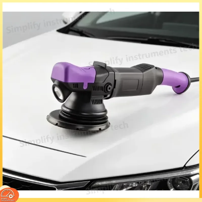 21mm Track Dual Action Polisher with LED Light 6 Inch Backing Plate 1700-4800 RPM Variable Speed Car Polisher for Auto