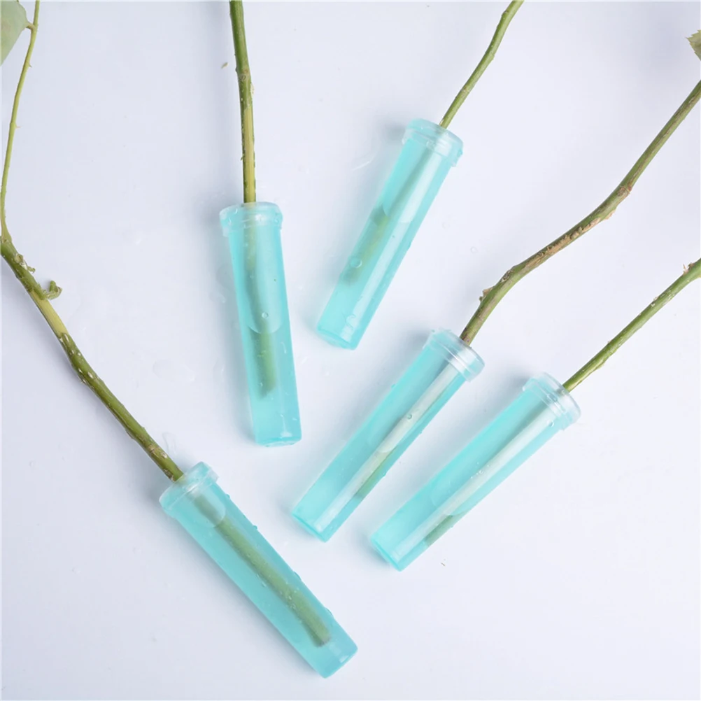 

100pcs Floral Water Tube Leak Free Tubes for Fresh Flowers Preservation Rubber Caps Flower Shop Supplies Gardening Accessories