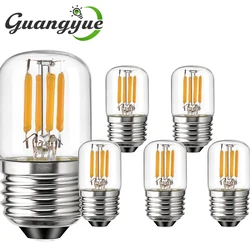 Ampoule Tubulaire LED T28 E26 en Verre Transparent, Ampoules à Filament Vintage à Intensité Variable, Lustre d'Nik, Salon, 1W, 3W, 2700K