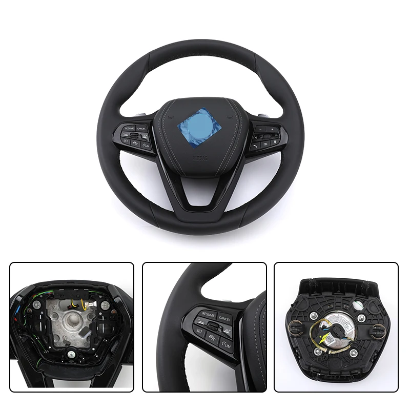 Customizable Stylish Leather Wrapped Car Steering Wheel for BMW 5 7 Series X7 G38 G12 G07 G30 G20 G80 G21 G81 G21 G22 G82 G30