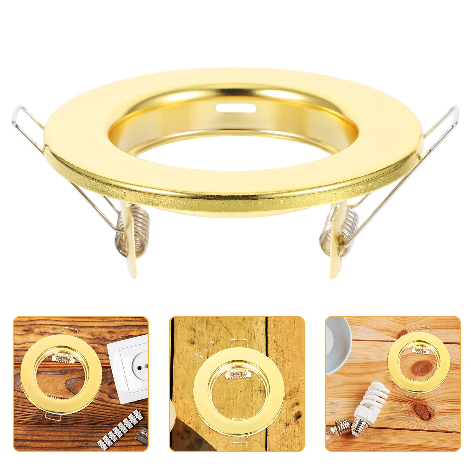 Metal Recessed Light Trim Ring Round Chrome Finish for Gu10 Mr16 Ceiling Spotlights Downlight Fixture Housing Clips