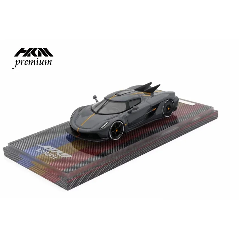 HKM 1:64 Jesko Absolut Dark Grey Diecast Diorama Super Car Model Collection Miniature Carros Toys