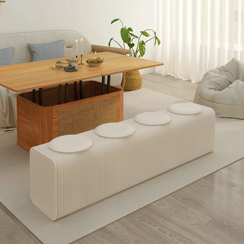 Paper Shoes Replacement Seat Stool Folding Retractable Stool Creative Multi-Functional Bedside Stool Organ Bench Home Furniture