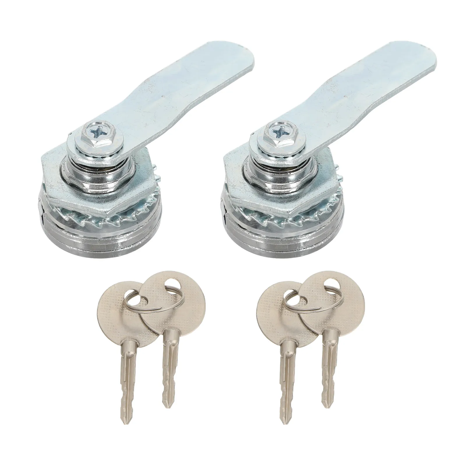 2Sets Zinc Alloy Cross Key Cam Lock Cylinder for Cabinet Mailbox Drawer Distribution Cylinder Replacement Hardware