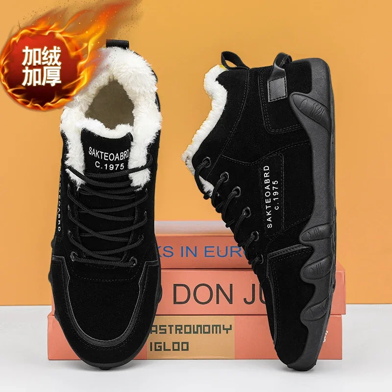 Boots Winter Men Ankle Boots Winter Boots for Men Snow Cotton-padded Shoe Casual Sneaker Sport and Leisure Loafers Male Sneakers