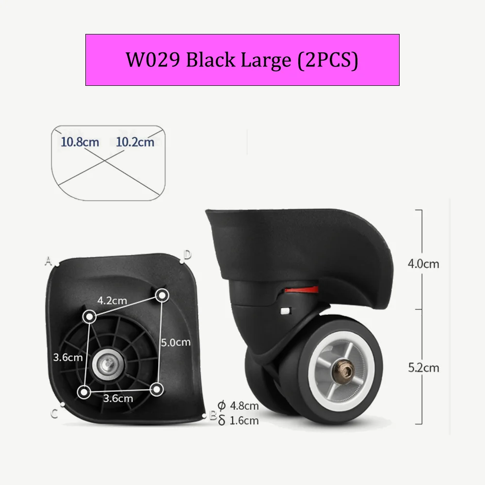 W029 Suitcase Repair Wheels Luggage Password Box Trolley Case Replacement Detachable Universal Wheel Leather Case Repair Pulley