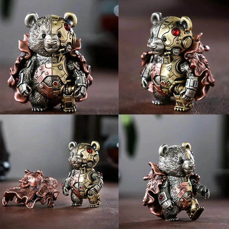 

2026 New Peaceful Panda Magnetic Detachable Metal Figurine Desktop Decoration Copper Ornament Figurine Small Gifts And Souvenirs