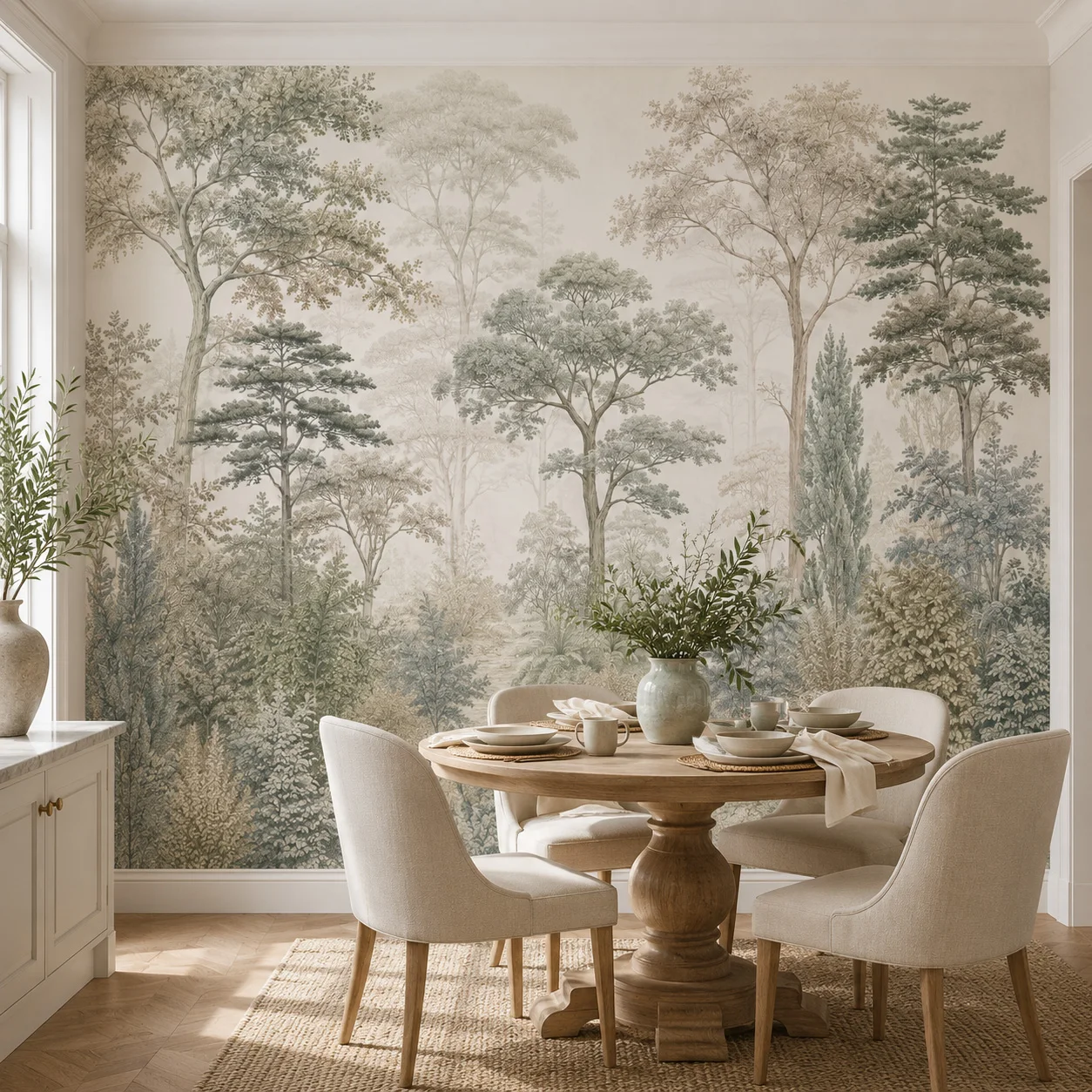 Forest Wallpaper Mural Nature Tree Landscape Wall Paper Non Woven Wall Covering Living Room Bedroom Decor Glue Required