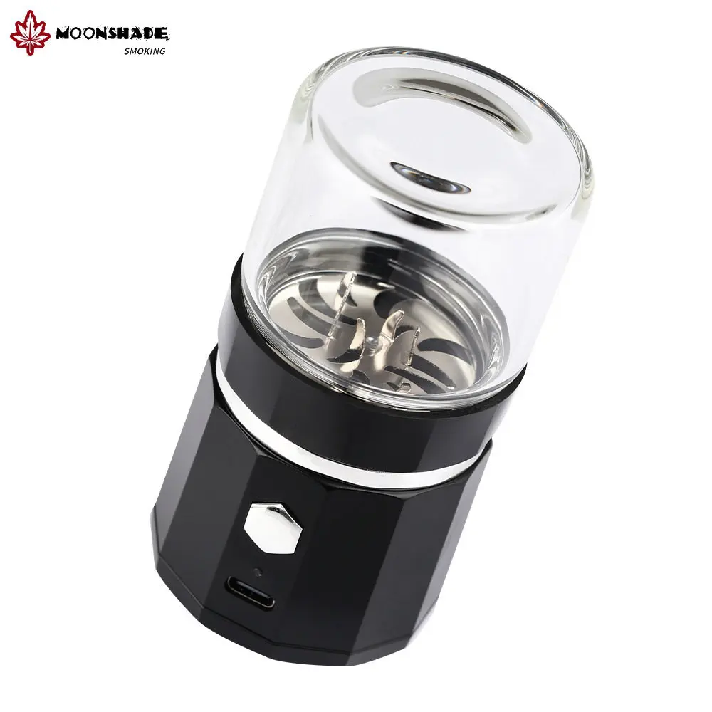 MOONSHADE High Qulity LTQ Electric Herb Grinder Stainless Steel Tobacco Crusher for Smoking Grass Cutter Accessories Men Gifts