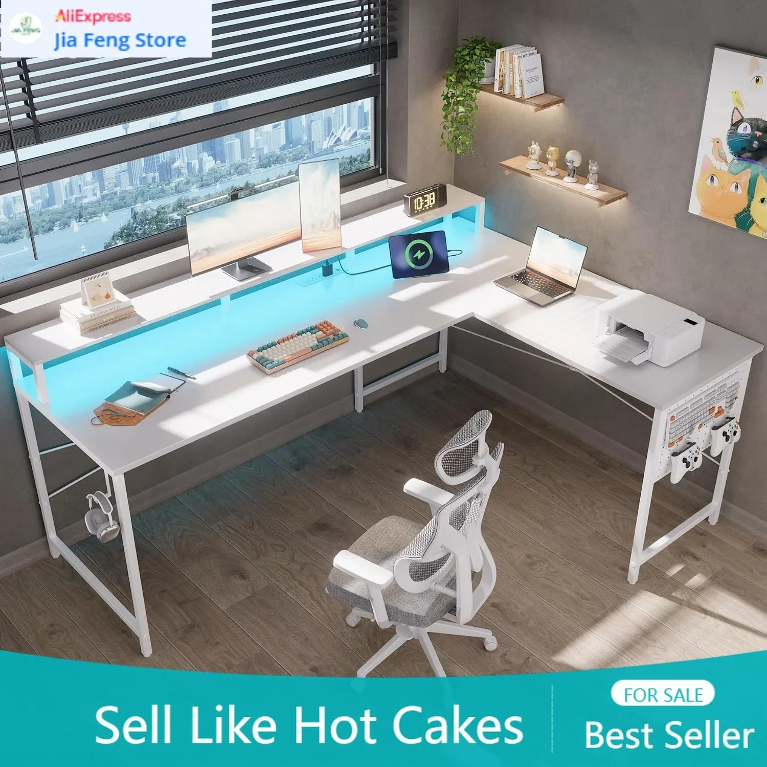 64 Inch L Shaped Ga…