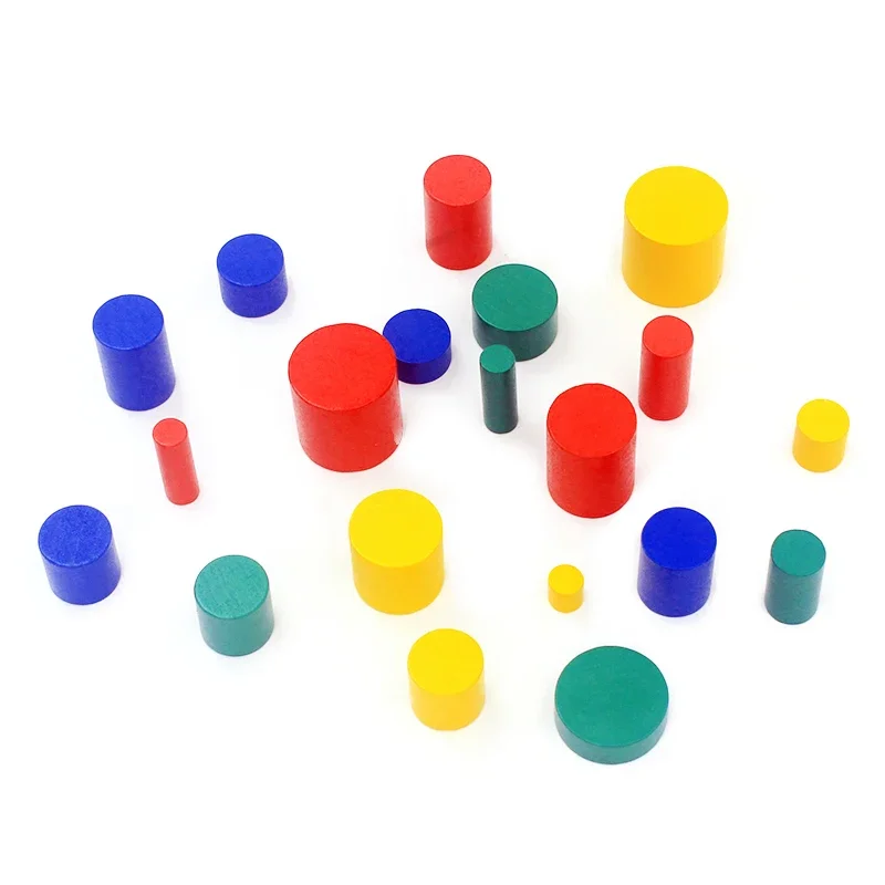 ألعاب مونتيسوري الخشبية كتلة ملونة مع بطاقات ألوان وأشكال تعليمية للأطفال من عمر 3 إلى 4 سنوات